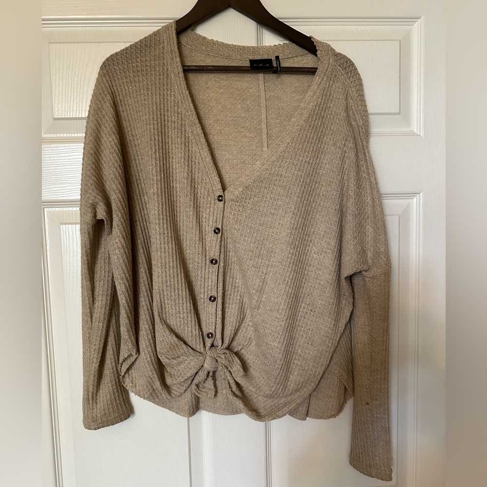 Free People Tie Long Sleeve Shirt!